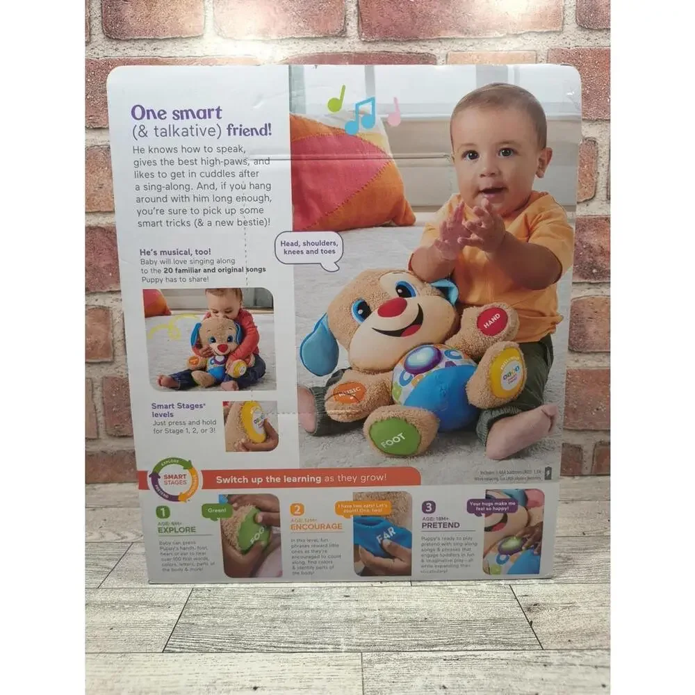 Fisher Price Laugh Learn Smart Stages Puppy 100 Word 75 Songs Phrases Sounds NIB